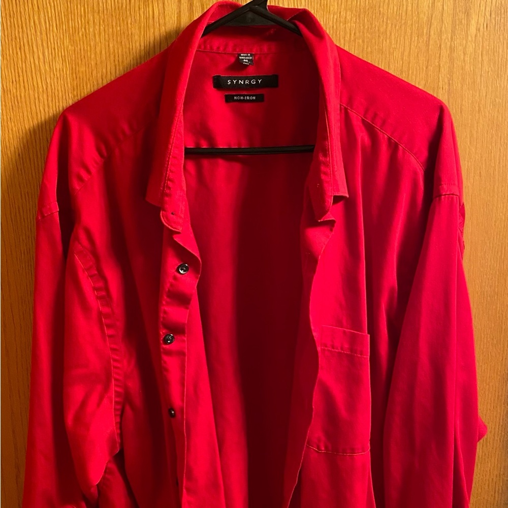 Synergy Red Dress Shirt Size 20
